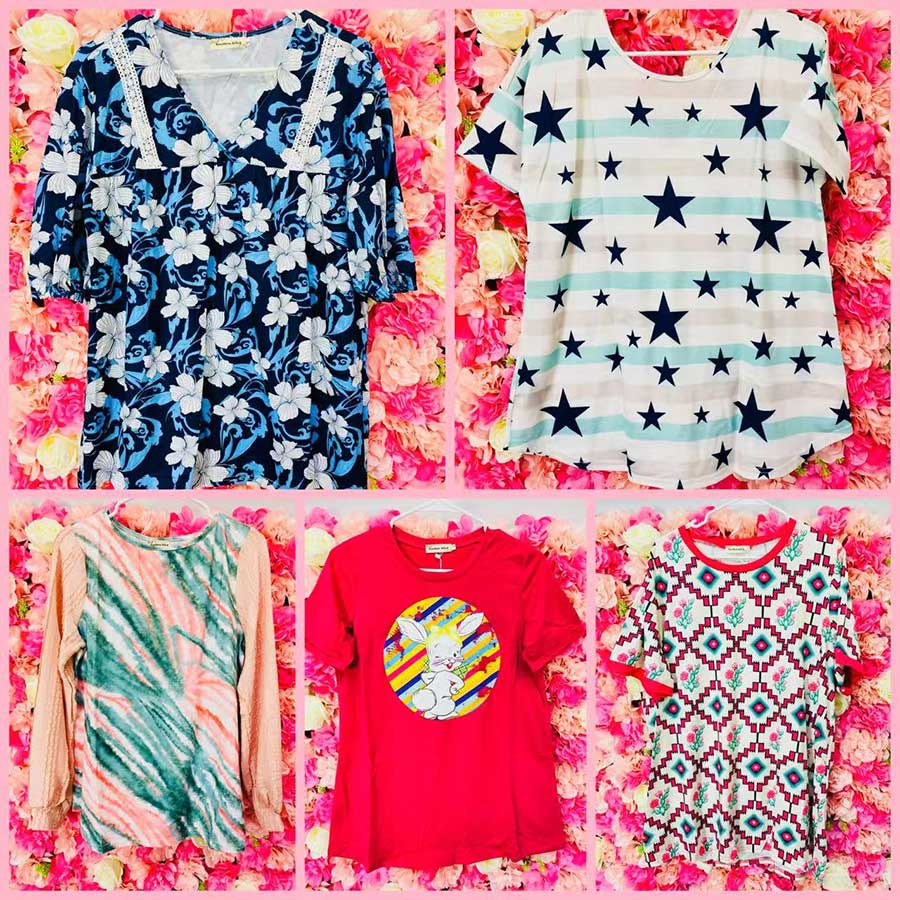 Cheap wholesale women's clothing 5pcs $25 mix size, No return, No refund